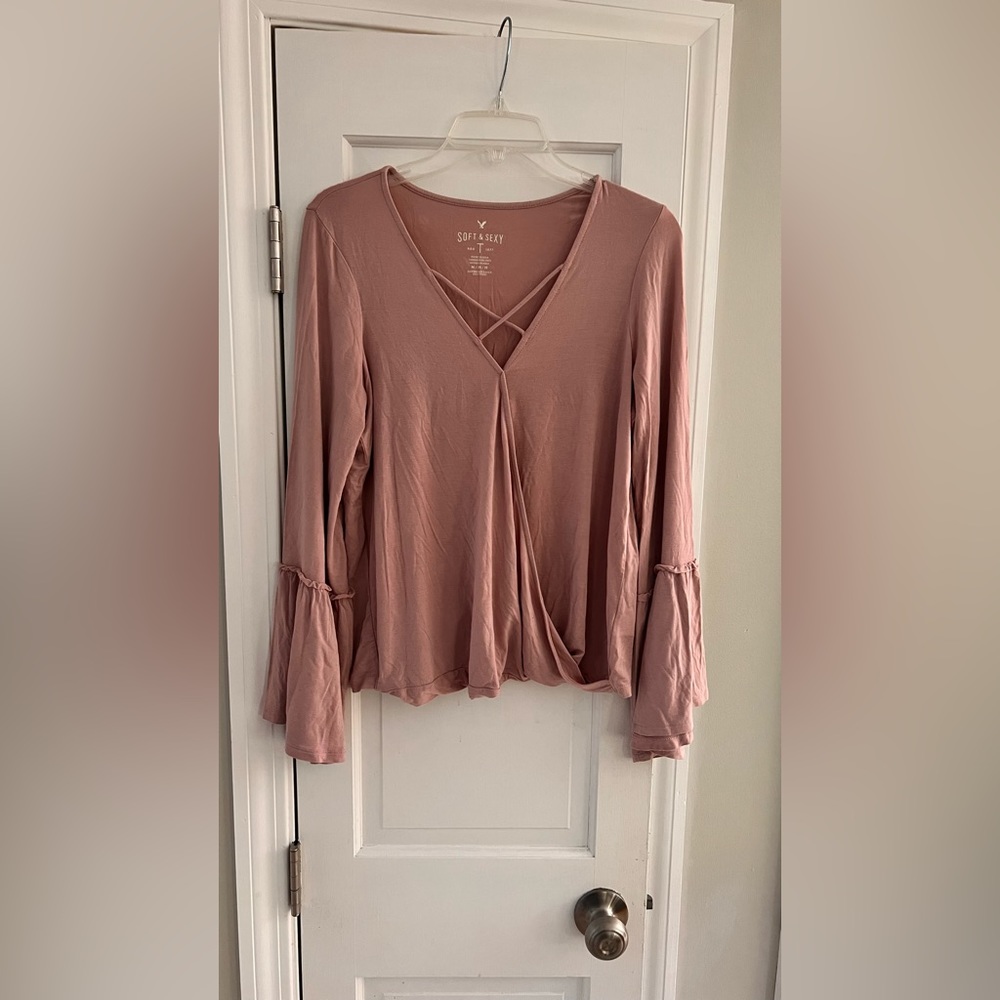 AEO soft and sexy bell sleeve top